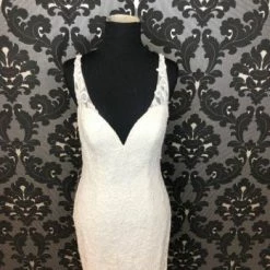 Something Blue WEDDING DRESSES Casablanca 2319 Wedding Dress Lace Ivory Size 8 Sleeveless