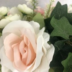 Something Blue DECOR Floral Arrangement Size 13"x10" Floral Ivory/Blush/Green FLORAL