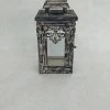 Something Blue Lantern Size 8"x4" Metal/Glass Black/white LANTERNS/BIRDCAGES