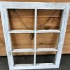 Something Blue Window Six Panel Wood Whitewash Size 20"x16" DECOR