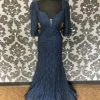 Something Blue FORMAL/MOTHER'S DRESSES Cameron Blake 118677 Women's MOB Lace Navy Size 12 Floor