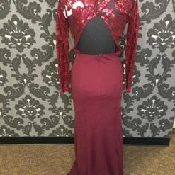 Something Blue Size M Wine Soieblu Crepe PROM
