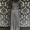 Something Blue Azazie Women's Formal Chiffon/Lace Steel Gray Size 8