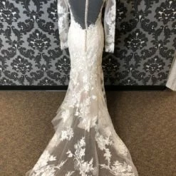 Something Blue WEDDING DRESSES Eddy K EK1276 Wedding Dress Lace/Sequin Ivory/Champ Size 10