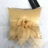 Something Blue Pillow Satin/Tulle Gold Size 7.5" X 7.5" RING BEARER