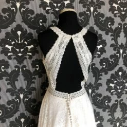 Something Blue Wilderly Bride 81864A Size 6 Ivory Lace Highneck A-Line