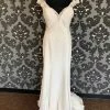 Something Blue Madison James MJ601 Size 10 Ivory Crepe And Lace Fit & Flare