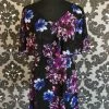 Something Blue Charlotte Russe Cocktail Dress Chiffon Black/Purple/Blue Size L FORMAL DRESSES