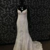 Something Blue Wedding WEDDING DRESSES Mc Skylar Women's Wedding Dress Lace Ivory Size 10 Spaghetti