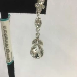 Something Blue Wedding NEW ARRIVALS Marionat 12502 Earrings Rhinestone Silver