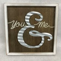 Something Blue Sign Size 12"x12" Wood/Metal Whitewash SIGNS DECOR