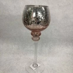 Something Blue DECOR Goblet Mercury Glass Rose Gold Size Medium CANDLES