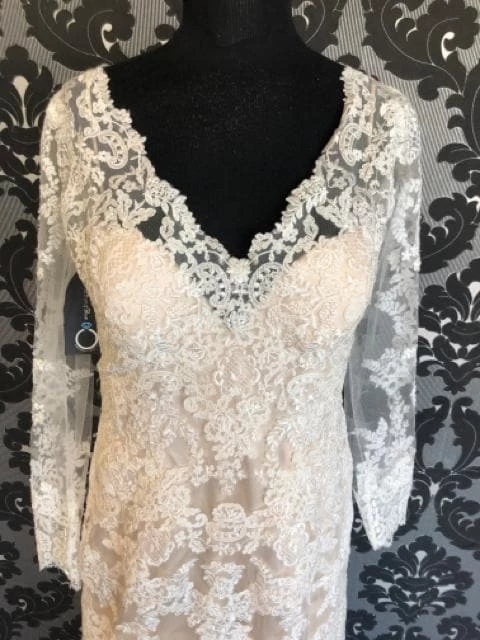 Something Blue WEDDING DRESSES Maggie Sottero Wedding Dress Lace Ivory/Champagne Long Sleeve Size 14 4 Something Blue WEDDING DRESSES Maggie Sottero Wedding Dress Lace Ivory/Champagne Long Sleeve Size 14