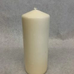 Something Blue Pillar Candle Wax Ivory Size 7" CANDLES
