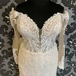 Something Blue Mori Lee By Madeline Gardner Size 20 Ivory Lace Fit & Flare WEDDING DRESSES 10 Something Blue Mori Lee By Madeline Gardner Size 20 Ivory Lace Fit & Flare WEDDING DRESSES