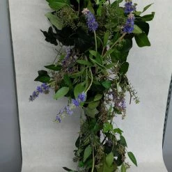 Something Blue Wreath Size 30" Floral Green/Purple FLORAL DECOR