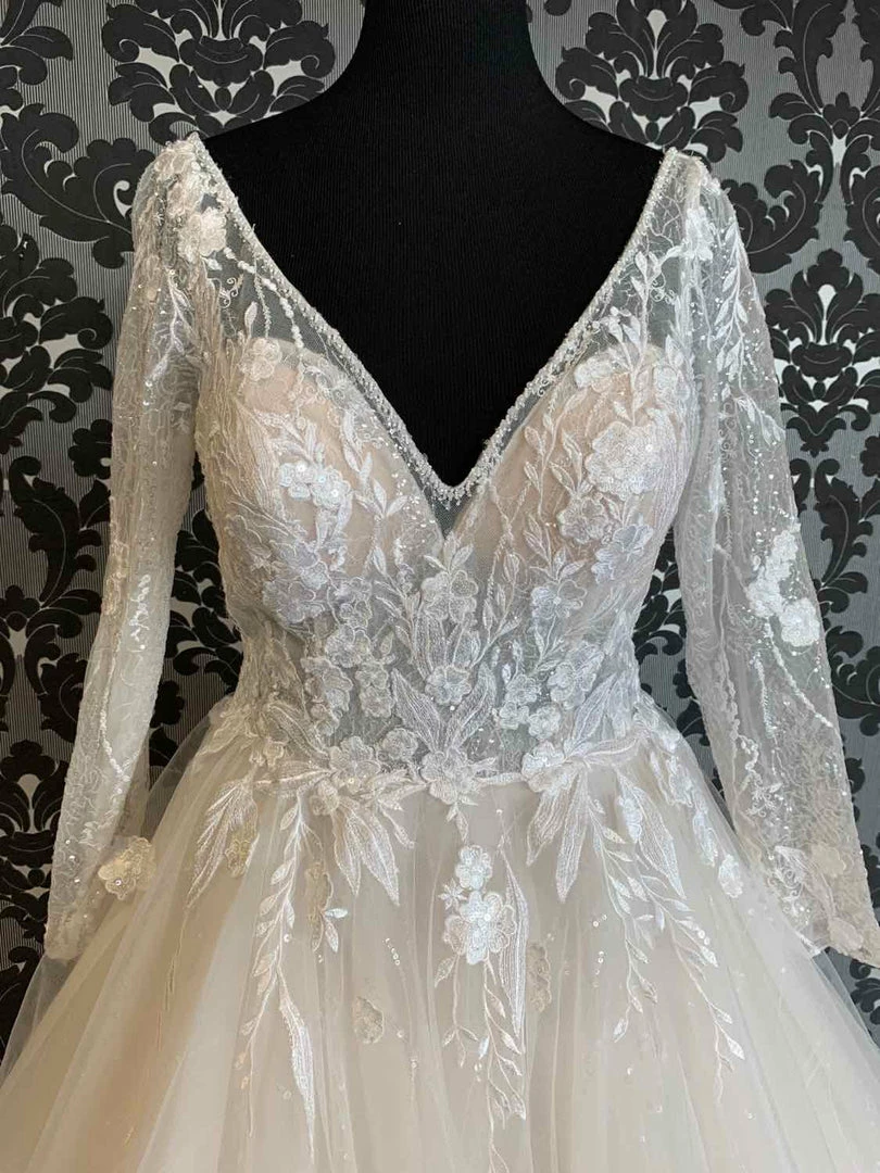 Something Blue Madison James MJ617 Ivory Tulle And Sequin Lace Ballgown With Long Sleeves WEDDING DRESSES 5 Something Blue Madison James MJ617 Ivory Tulle And Sequin Lace Ballgown With Long Sleeves WEDDING DRESSES