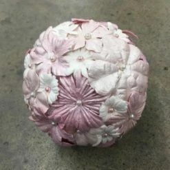 Something Blue Wedding Flower Ball Foam/Paper Pink/white Size 4
