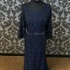 Something Blue Jade Couture K208014 Formal Lace/Beading Navy Size 14 FORMAL/MOTHER'S DRESSES