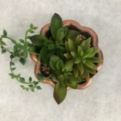 Something Blue DECOR Centerpiece Greenery Copper/Green Size 4"x4" CENTERPIECES