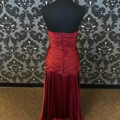 Something Blue Jade Couture K3339 Formal Chiffon/Lace Black Cherry Size 14 FORMAL/MOTHER'S DRESSES