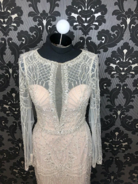 Something Blue WEDDING DRESSES Justin Alexander 9894 Beaded Tulle Nude AS IS LOOSE BEADING THROUGHOUT/ BUTTONS 4 Something Blue WEDDING DRESSES Justin Alexander 9894 Beaded Tulle Nude AS IS LOOSE BEADING THROUGHOUT/ BUTTONS