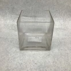 Something Blue DECOR Vase Glass Clear Size 5"x5"x5" Square VASES