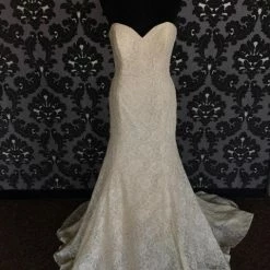 Something Blue Wedding Jasmine F171018 Women Wedding Dress Lace Gold Size 12 Strapless WEDDING DRESSES