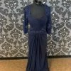 Something Blue FORMAL/MOTHER'S DRESSES Montage 116672 Formal Chiffon/Lace Navy Size 14