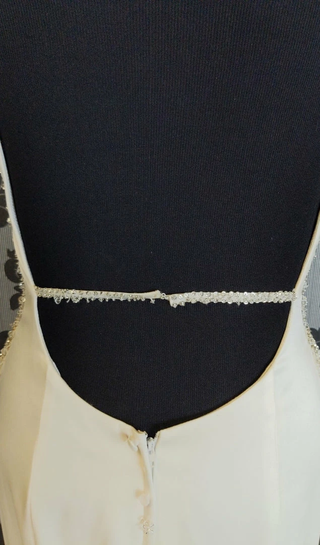 Something Blue WEDDING DRESSES Allure Bridal 9568 Size 12 Ivory Satin Highneck Fit & Flare 7 Something Blue WEDDING DRESSES Allure Bridal 9568 Size 12 Ivory Satin Highneck Fit & Flare