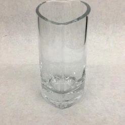 Something Blue Wedding DECOR Vase Glass Clear Size 6.25" Heart Shape VASES