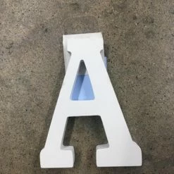 Something Blue Wedding DECOR 4.5" White Wood "A" Sign