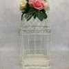 Something Blue DECOR Birdcage Size 7"X13" Metal/Floral White/pink LANTERNS/BIRDCAGES