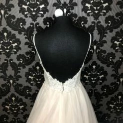 Something Blue Stella York 6701CR Wedding Dress Tulle/Lace Ivory A-line AS IS HOLE IN TOP LAYER