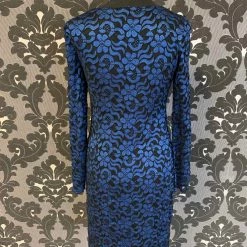 Something Blue Jessica Howard Women's Formal Lace Black/Royal Blue Size 8 FORMAL/MOTHER'S DRESSES