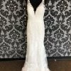 Something Blue WEDDING DRESSES Justin Alexander 88187 Size 14 Lace Ivory Sleeveless Sheath V-Neck AS IS