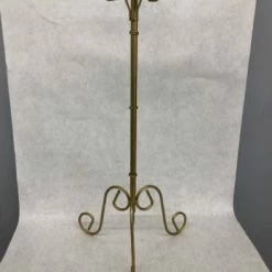 Something Blue Pillar Candle Holder Size 23.75" Metal Gold CANDLES