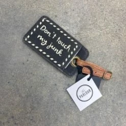 Something Blue Wedding THE PARLOUR Mona B Luggage Tag Canvas Black