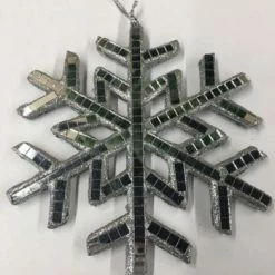 Something Blue Wedding THE PARLOUR Christmas Ornament Snowflake Silver