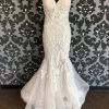 Something Blue Allure Bridal 9601 Wedding Dress Beaded/Lace Ivory AS IS PINHOLES AND RUNS
