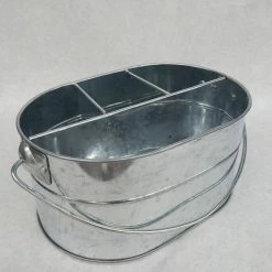 Something Blue Caddy Size 5" X 10" Galvanized Gray CONTAINER