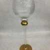 Something Blue 15.5" Gold And Clear Glass Goblet Candle Holder