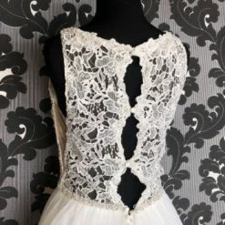 Something Blue WEDDING DRESSES Mori Lee 6914L Size 6 Ivory Tulle And Lace V-Neck A-Line