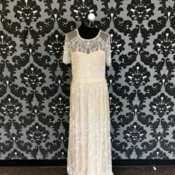 Something Blue BHLDN Formal Size 14 Beaded Almond/ivory FORMAL/MOTHER'S DRESSES