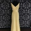 Something Blue Wedding FORMAL/MOTHER'S DRESSES Size 6 Yellow Davids Bridal Chiffon V-Neck With Satin Belt