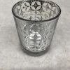 Something Blue Votive Holder Glass Silver Size 3" CANDLES DECOR