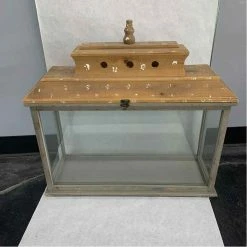 Something Blue DECOR Terrarium Wood/Glass Gray/Beige Size 24.5"x23.25"x8.75" (Local Pickup Only)