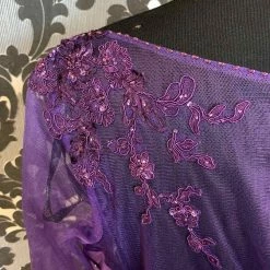 Something Blue Cameron Blake 116663W Formal Chiffon/Beaded Purple Size 22W FORMAL/MOTHER'S DRESSES