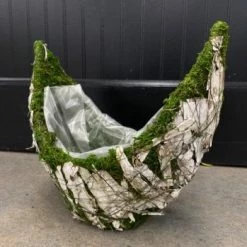 Something Blue Wedding Planter Moss Green/white Size 11.5"x11"x6.5" FLORAL DECOR
