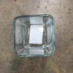 Something Blue Wedding Vase Glass Clear Size 3.5" Square VASES DECOR